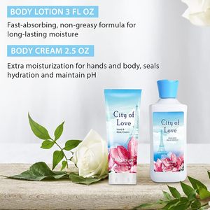 Kit de soin du corps de luxe Vital 3 fl oz Riz biologique hydratant Tous types de peau Soin de la peau Cadeau Spa à domicile Ensemble Lotion pour le corps Gel douche - Product Image 2