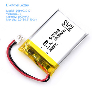 3,7 Volt lithium ion battery 1000mah 903040 - Product Image 2
