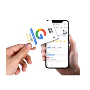 Logo Printing 13.56MHZ NFC Card Google Review White Custom RFID NFC Card
