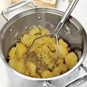 Professional Potato Masher <b>Tool</b>,Stainless Steel with Ridged Press,9.7 Inch for Efficient Mashing,Hangable,Good Material& Durable - Product Image 4