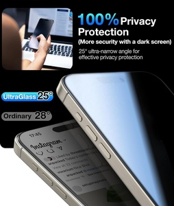 Protector de Pantalla de Vidrio Templado Anti-Espía 9H Anti-Golpes a Precio de Fábrica para <span class=keywords><strong>iPhone</strong></span> 17 16 15 14 <span class=keywords><strong>13</strong></span> Pro Max, Película Protectora - Product Image 6