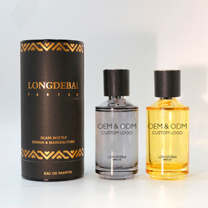 OEM Custom Yellow Gray Crimp Round <b>Perfume</b> Spray <b>Bottle</b> 50ml 100ml Empty Glass <b>Perfume</b> <b>Bottle</b> With Packaging Box - Product Image 5