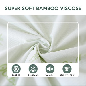 Protège-<span class=keywords><strong>matelas</strong></span> imperméable à 100 % avec design à poches profondes, surface en viscose de bambou et support en TPU, 36O °   Protection - Product Image 3
