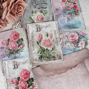 JAI IMAN, 64 piezas, incluye sobre, flor Vintage gruesa, regalos escribibles, juego de postales, tarjetas de <span class=keywords><strong>cumpleaños</strong></span> de bendición DIY para <span class=keywords><strong>manualidades</strong></span> - Product Image 2