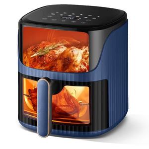Freidora <span class=keywords><strong>de</strong></span> Aire Iceagle XXL 9L Cuadrada con Doble Cesta 1800W |   Ventana Eléctrica Moderna con 8 Programas, Pantalla LED, <span class=keywords><strong>Libro</strong></span> <span class=keywords><strong>de</strong></span> <span class=keywords><strong>Recetas</strong></span> y 1 Año <span class=keywords><strong>de</strong></span> Garantía - Product Image 2