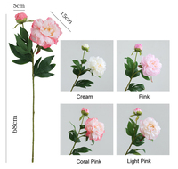 Vente en gros de fausses pivoines simples à l'aspect réel, fleurs de pivoines artificielles en soie réalistes pour la décoration de la maison