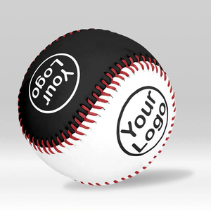 Custom Printed Logo Full Grain PU PVC Leather Flat Seam Raised Wool Cork Softball Training Weight Professional <strong>Baseball</strong> <strong>Balls</strong> - Product Image 4