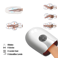 Healthpal Mini Wiederaufladbarer Elektrischer Vibrations-Fingermassagegerät mit Wärmekompression, Zeitsteuerung und Airbag-Material