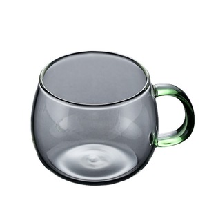 Taza de vidrio transparente con asa de color, taza individual gruesa para té, café, agua, uso doméstico - Product Image 3