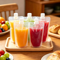 Pochettes souples personnalisées en PE recyclable avec bec verseur pour boissons gazeuses, 100ml-500ml