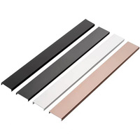 Panel de puerta de armario bandas de borde de aluminio hebilla en forma de U tira decorativa