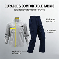 Vêtements de travail printemps-automne en gros, combinaisons de travail, vestes et pantalons à manches longues, logo personnalisé