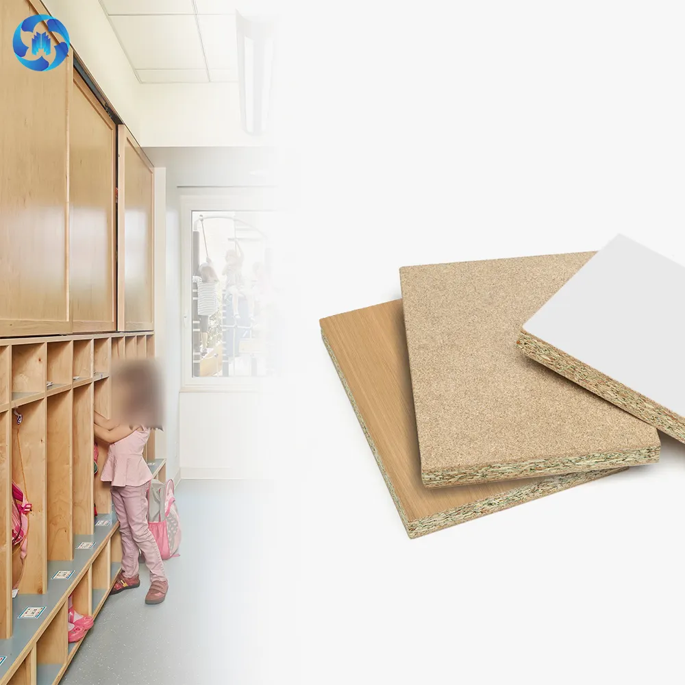 Easy To Clean 4*8ft 18mm 9mm Chipboard Sheet Melamine Particle Board Laminated Wood Boards / Blockboards