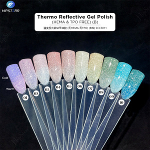 Vernis Gel Thermique Scintillant Sans HEMA Argent Rose Violet – Gel Polish à Changement de Température Réfléchissant Thermique Soak Off - Product Image 4
