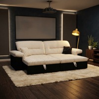 Modernes Nordisches Faltbares und Ausziehbares Stoffsofa für Wohnzimmer, Schlafzimmer, Hotel, Apartment und Einkaufszentren