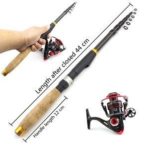 Ensemble canne à pêche Searcher Lure 2,1 m télescopique avec moulinet spinning et kit de matériel de pêche - Product Image 2