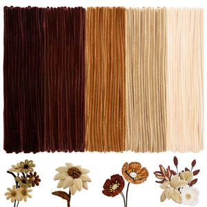 Warm Brown Vintage Palette 100 Premium Pipe Cleaners in 5 Retro Shades <b>for</b> Cozy Timeless Crafts Home Decor Gift Making - Product Image 1