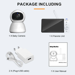 Audio bidirectionnel bébé moniteur double caméra détection de température Vision nocturne 5 pouces vidéo 2.4GHz sans fil Babyfoon bébé alarme - Product Image 6