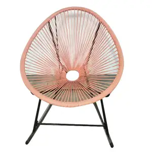Yinzhou kursi tongkat rotan luar ruangan, kursi mebel berbentuk telur furnitur luar ruangan, kursi Aluminium rotan