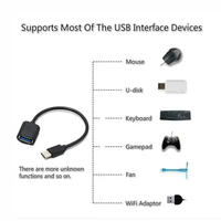 Adaptateur USB C Type C vers USB 2.0 USB A mâle vers femelle de haute qualité, gaine en PVC, vente en gros, adaptateur de câble OTG pour imprimante et clé USB