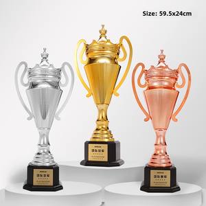 كأس بطل مخصص وبحجم كبير من المعدن، كأس تكريمي لبطولات كرة القدم والأنشطة الجماعية - Product Image 5