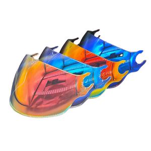 Lentes Originales <span class=keywords><strong>LS2</strong></span> OF562 para <span class=keywords><strong>Casco</strong></span> Abierto Visor Solar Colorido REVO Azul y REVO <span class=keywords><strong>Rojo</strong></span> Lentes Universales para Día y Noche Condición Nueva - Product Image 1