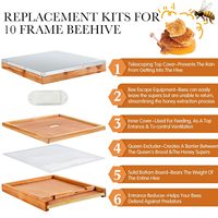 6-teiliges professionelles Bienenstock-Zubehör-Set: 10-Rahmen-Teleskop-Oberabdeckung und Innenabdeckungs-Set