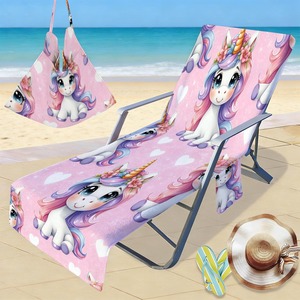 Funda de microfibra para tumbona de playa con estampado de palmeras tropicales, toalla de secado rápido con estampado digital para playa y piscina - Product Image 6