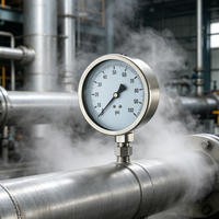 Lower Mount Stainless Steel 316L Bourdon Tube Shockproof Pressure Gauge Dual Scale 1.0%/1.6% Accuracy Custom Range ZHONG XIN