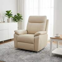 360 °   Fauteuil inclinable pivotant à dossier manuel avec poche latérale, fauteuil de relaxation rembourré pour salon et home cinéma