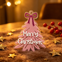 Décorations de Noël en acrylique 3D de haute qualité découpées au laser sur mesure - Ornements suspendus pour arbre de Noël
