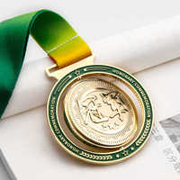 Médaille de musculation de course sportive Médaille de dynamophilie d'escrime de natation personnalisée en boîte