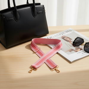 Cinghia in tessuto da 5 cm, colore rosso rosa, per borsa - Product Image 2