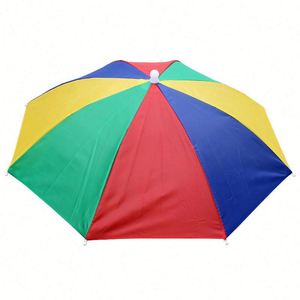 Sombrero Manos Libres, Gorra de Paraguas Publicitaria Arcoíris de 69 cm para Cabezas Grandes, para Eventos al Aire Libre, Pesca y Regalos Promocionales - Product Image 2