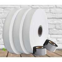 Épaissie de haute qualité en gros étiquette de lavage personnalisée vierge lisse transfert de chaleur ruban en Nylon vêtement Textile cadeau ruban 200m