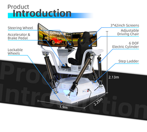 <span class=keywords><strong>Simulador</strong></span> de Carreras VR 9D, <span class=keywords><strong>Simulador</strong></span> de Auto <span class=keywords><strong>F1</strong></span> con 3 Pantallas para Diversión en Casa o la Escuela, Juegos de Arcade de Carreras - Product Image 2