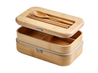 Boîte à lunch en bambou écologique de nouvelle conception, réutilisable, de qualité alimentaire, boîte bento, récipient alimentaire