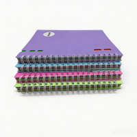 Carnet à spirales transparent en PP avec couverture rigide, format B5, avec séparateurs, 120 feuilles, personnalisable