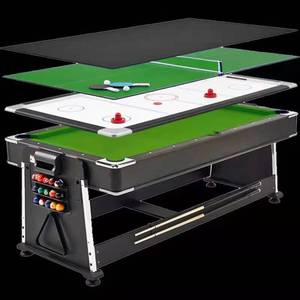 <span class=keywords><strong>Mesa</strong></span> de Billar y Pool Giratoria 4 en 1 de 7 Pies con Sistema de Retorno de Bolas de Carambola y Snooker - Juego de <span class=keywords><strong>Mesa</strong></span> Interior Duradero y Ecológico - Product Image 2