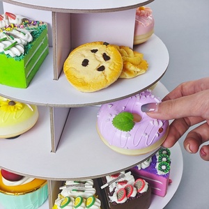 Sunshine Wholesale Dessert Cake Stands Wedding With Handle Packaging Afternoon Tea Stand Tall <b>Box</b> for Cake - Product Image 4