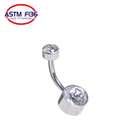 Ensemble de pierres précieuses en titane, anneaux de ventre, boucles d'oreilles, nombril, nez, piercing corporel, bijoux de mode, meilleure vente, ASTM F136