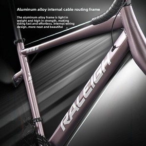 Vélo de course sur route 24 vitesses, cadre en aluminium avec freins à disque doubles, fourche à ressort et capacité de charge de 150 kg, pour adultes et étudiants - Product Image 5