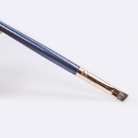 Pinceaux de maquillage professionnels en gros avec manche en bois, poils synthétiques, marque privée, pinceaux fins et biseautés pour estomper les fards, eye-liner et sourcils