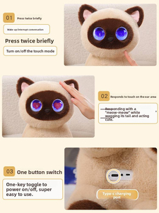 Robot <span class=keywords><strong>Chat</strong></span> Intelligent Interactif en Peluche Électrique Musical Chantant et Dansant, Jouet en Peluche en Coton PP, Cadeau pour Enfants, Vente en Gros, Compagnon Électronique, Jouet pour Animaux <span class=keywords><strong>de</strong></span> Compagnie - Product Image 6
