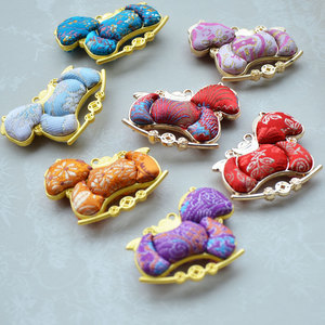 Pendentif poney Song Jin Xiao Ma en brocart Song double face, breloque en alliage de zinc et tissu, porte-clés, breloque de sac, cadeau Printemps 2026 - Product Image 2
