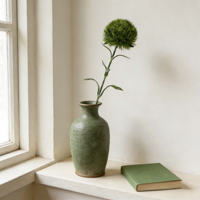Fleurs artificielles de carnation verte hautement réalistes, fausses plantes vertes, décorations de dianthus pour plantes d'intérieur et de table