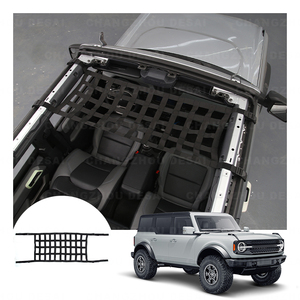 Accesorios para coche, red de carga de malla para techo, hamaca de red individual/doble para techo de coche para <span class=keywords><strong>Ford</strong></span> <span class=keywords><strong>Bronco</strong></span> de 4 puertas 2021 2022 2023 - Product Image 1