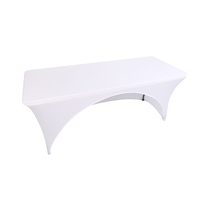 Vente en Gros Rectangle 6 pi Spandex Nappes Ajustées Tissé Spandex Table Couvertures pour Événements
