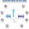 Répulsif Électrique Ultrasonique Anti-Souris en ABS avec LED, Écologique, Contrôle Efficace des Fourmis dans les Jardins, Couverture de 100-150m