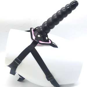 FAAK 22cm Drop Shipping Dildo Anal Bentuk Kerang dengan Sabuk Harga Pabrik Penis Plastik Anal Plug <span class=keywords><strong>Strapon</strong></span> untuk Mainan Seks Lesbian - Product Image 6